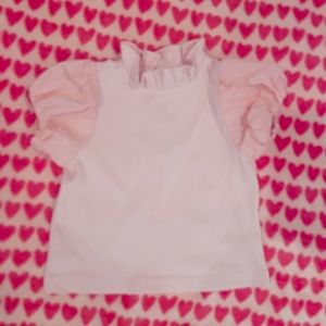Janie and Jack puff sleeve blouse size 4 pale pink